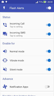 Flash Alerts on Call and SMS & Flash Notification 2.2.2 APK screenshots 1