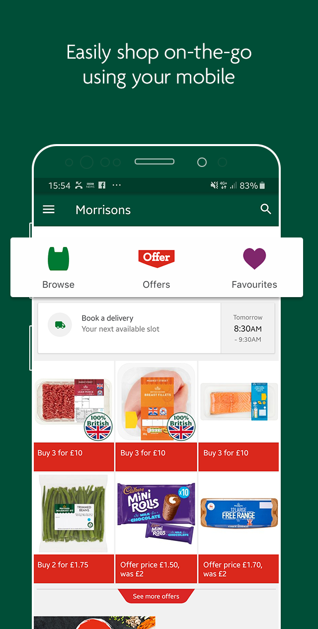 Android application Morrisons Groceries screenshort