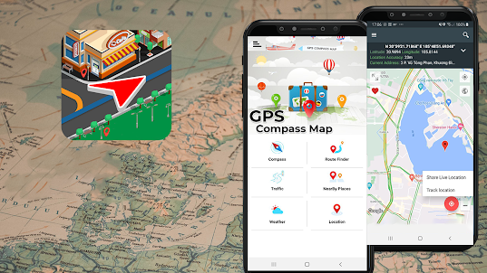 GPS compass map for Android