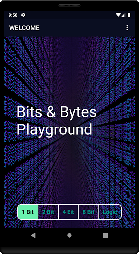 Android application Bits and Bytes Playground screenshort