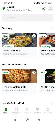 Android application DeliverKart screenshort