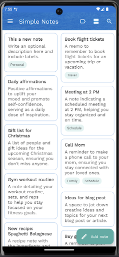 Simple Notes Screen 3