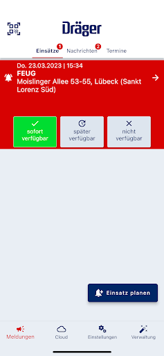 Android application Dräger EMS-Alarm screenshort