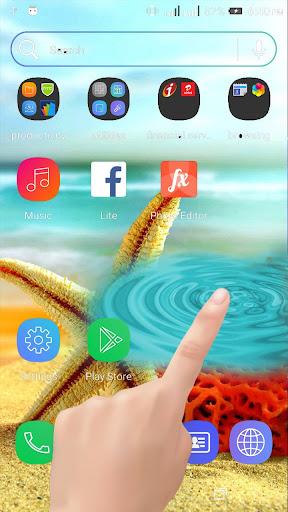 Android application Star Fish Water Ripple LWP screenshort
