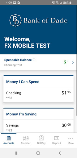 Bank of Dade Mobile Screen 3
