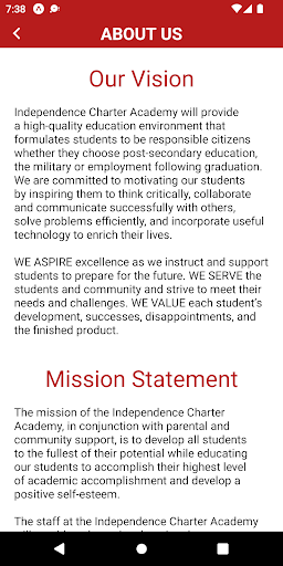 Independence Charter Academy Screenshot