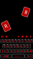 screenshot of Cool Black Red Keyboard Theme