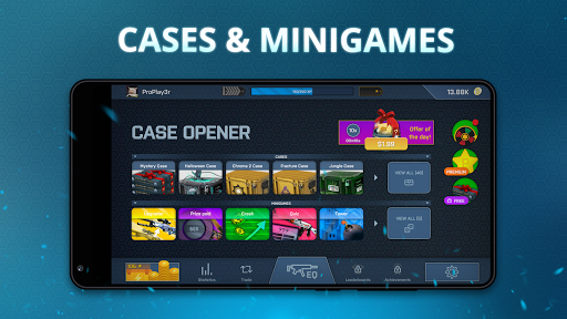 Case Opener - skins simulator with minigames APK MOD – Pièces de Monnaie Illimitées (Astuce) screenshots hack proof 2