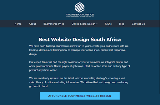 Android application Online eCom Web Development screenshort