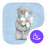 Lovely teddy bear theme icon