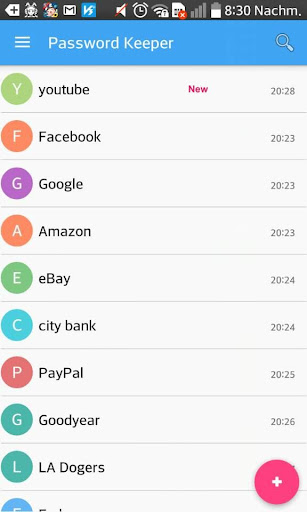 Android application Password Keeper screenshort