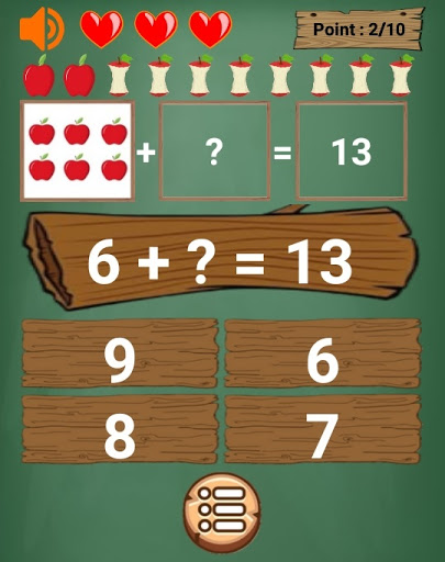Addition and Subtraction, Math Screen 3