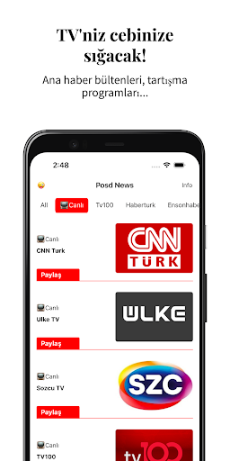 Posd News -Canlı haber TVleri Screen 2