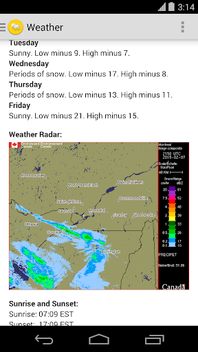 Weather Canada Screen 3