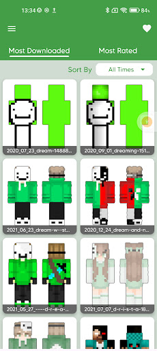 Android application Dream Skins for Minecraft screenshort