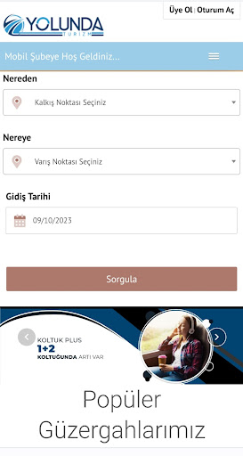 Android application Yolunda Turizm screenshort