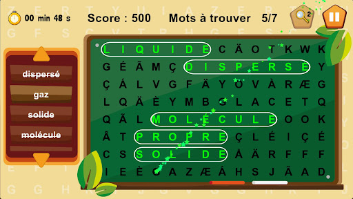 Mots mêlés scientifiques Screen 2