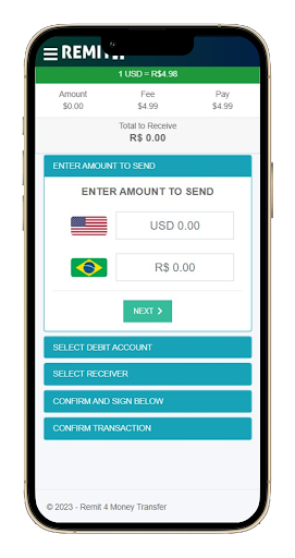 Remit4: Send Money & Transfer Screen 3