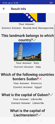 Android application Geo Quiz screenshort