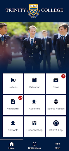 Android application Trinity College Perth screenshort