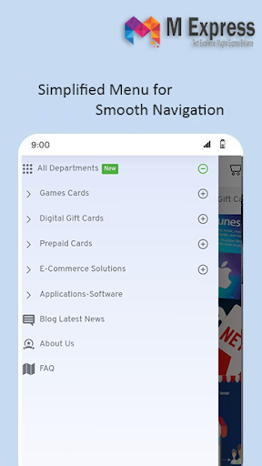 Android application MExpress screenshort