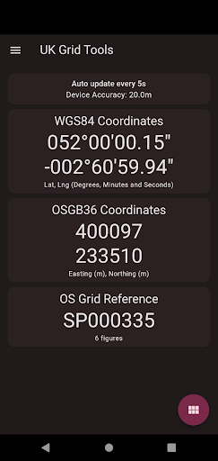 Grid Reference UK - OSGB36 Screen 2