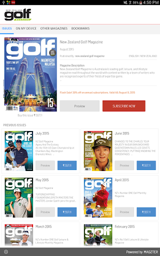 Android application New Zealand Golf Magazine screenshort