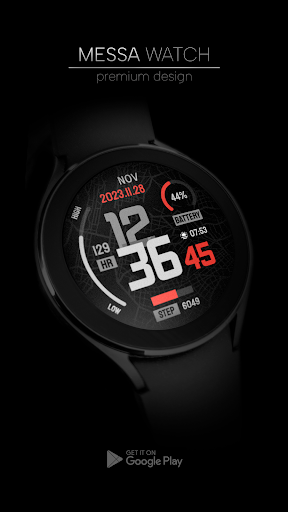 Minimal Digital Watch Face NY Screen 2