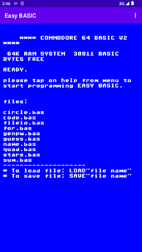 Easy BASIC - CBM Flavor Screen 3