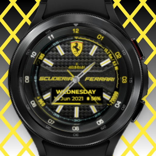 Colorful Ferrari Analog Face Download on Windows