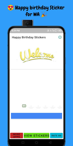 Android application Happy birthday Sticker for WA screenshort