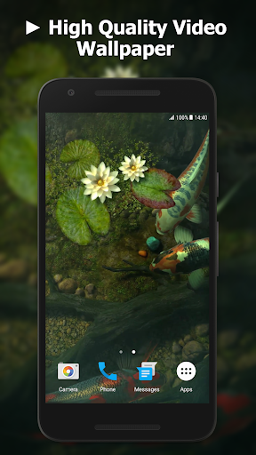 Android application Koi Pond Video Live Wallpaper screenshort