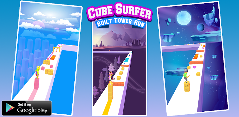 Cube Surfer 3D Race: Built Tower Run