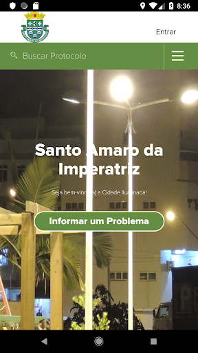 Android application Santo Amaro Iluminada screenshort