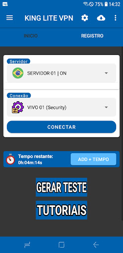 Android application KING LITE VPN screenshort