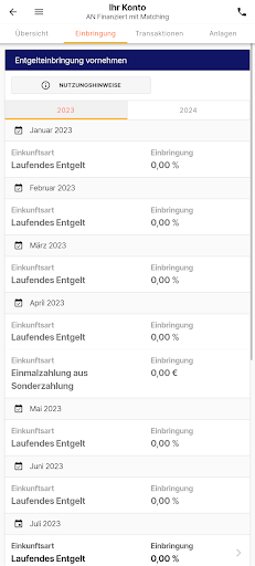 Hapag-Lloyd MYPENSION Screen 2