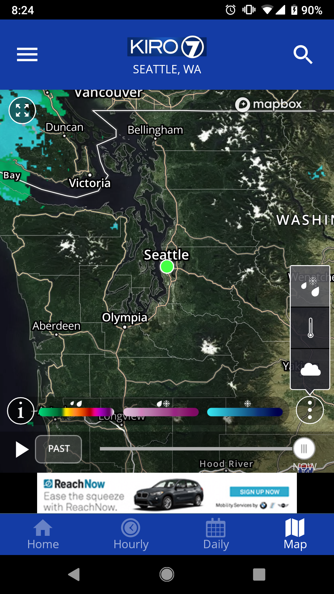 Android application KIRO 7 PinPoint Weather App screenshort