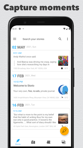 Storio - Daily Journal & Diary Screen 2