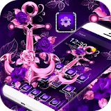 Purple Glitter Anchor Theme icon