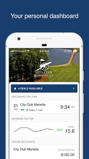 Android application City Club Marietta Golf screenshort