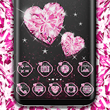 Pink Heart Diamond Theme Launcher icon