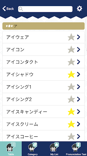 Katakana Dictionary Screen 2