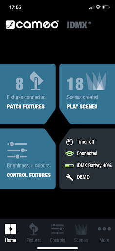 Android application Cameo iDMX Version 2 screenshort