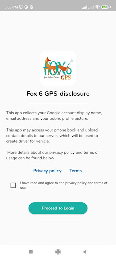 Android application FOX6 GPS screenshort