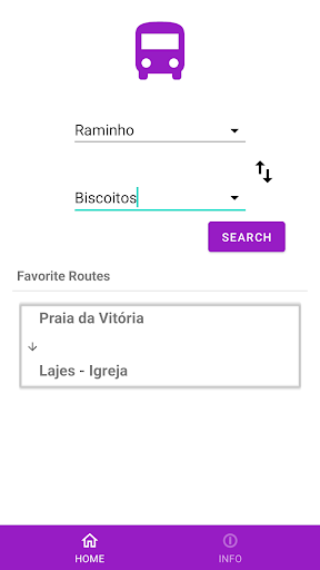 Android application Terceira Bus screenshort