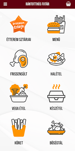 Android application Rántotthús Futár screenshort