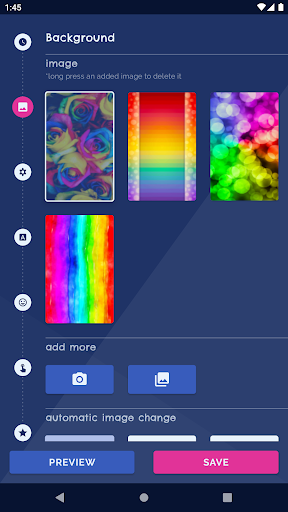 Android application Rainbow Clock HD Wallpapers screenshort
