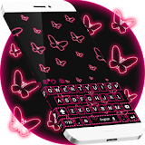 neon butterflies theme icon