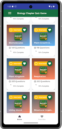 Biology Chapter Quiz Game