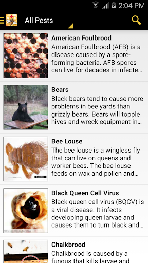 Android application Bee Health screenshort